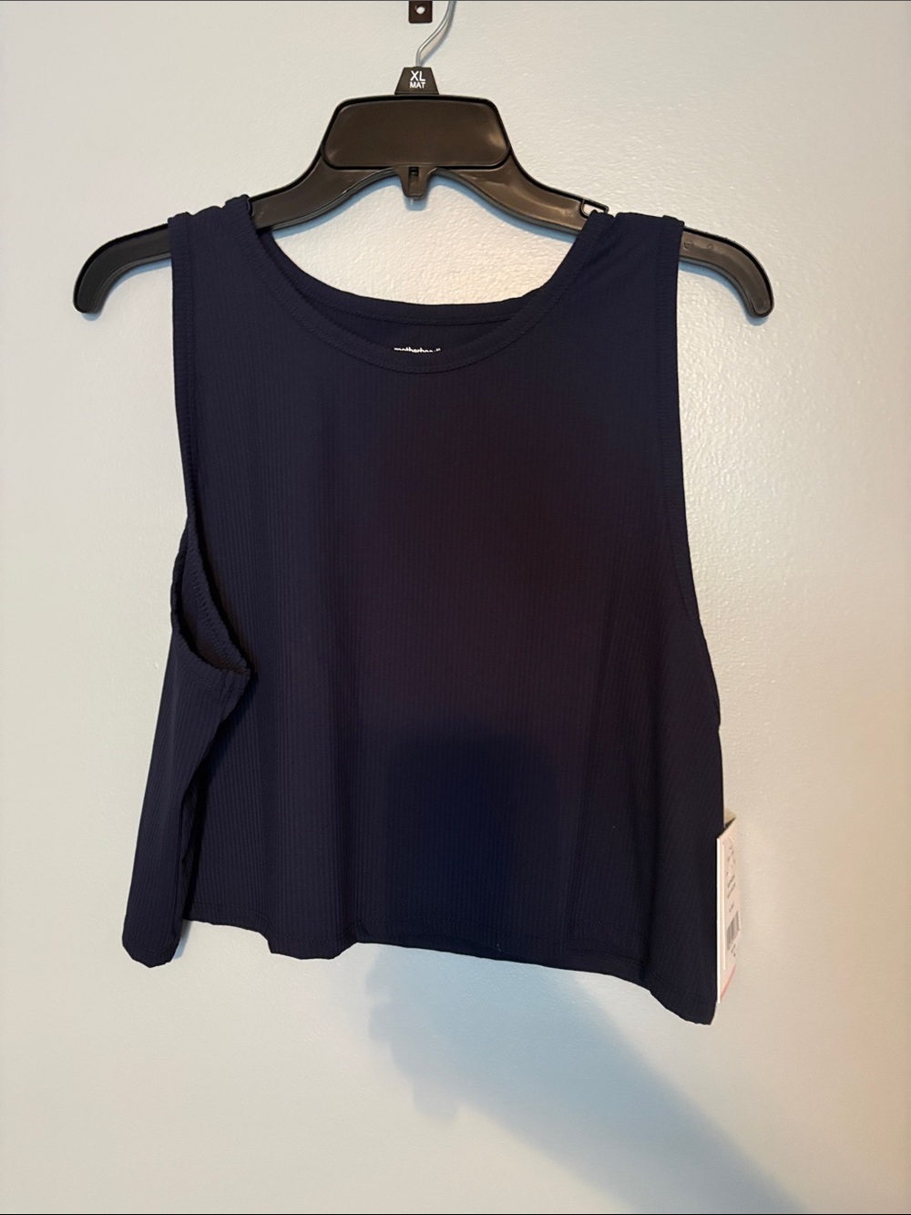 Women’s Navy Blue Ribbed Tank Top Motherhood NWT